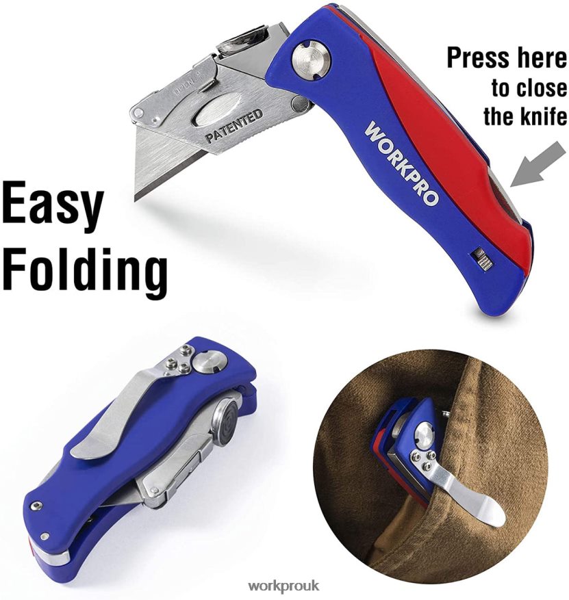 WORKPROFolding Utility Knife Quick-change Box Cutter X662Z50 Tool