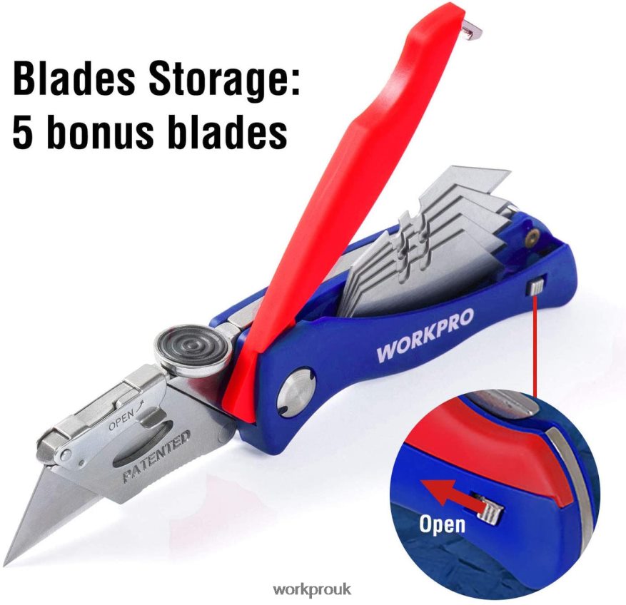 WORKPROFolding Utility Knife Quick-change Box Cutter X662Z50 Tool