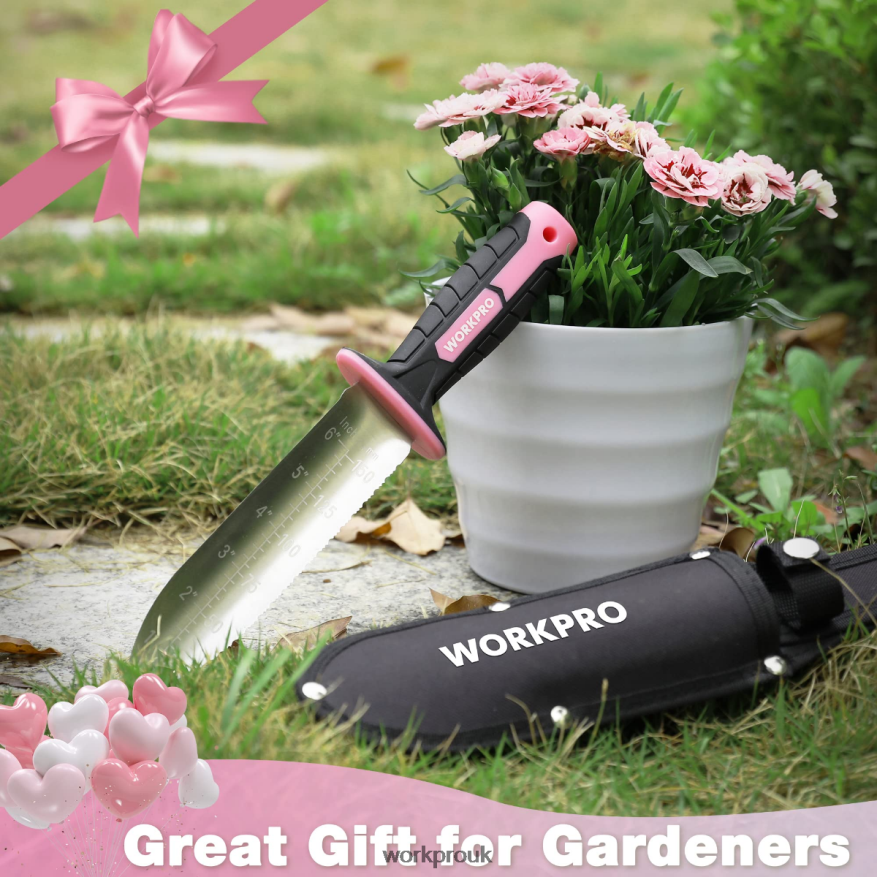 WORKPROGarden Knife with Oxford Sheath, Stainless Steel Blade with Cutting Edge X662Z283 Tool