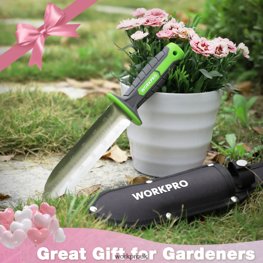 WORKPROGarden Knife with Oxford Sheath, Stainless Steel Blade with Cutting Edge X662Z283 Tool