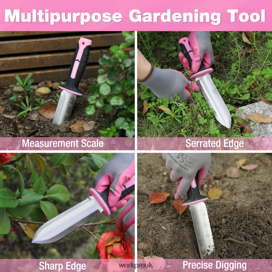 WORKPROGarden Knife with Oxford Sheath, Stainless Steel Blade with Cutting Edge X662Z283 Tool