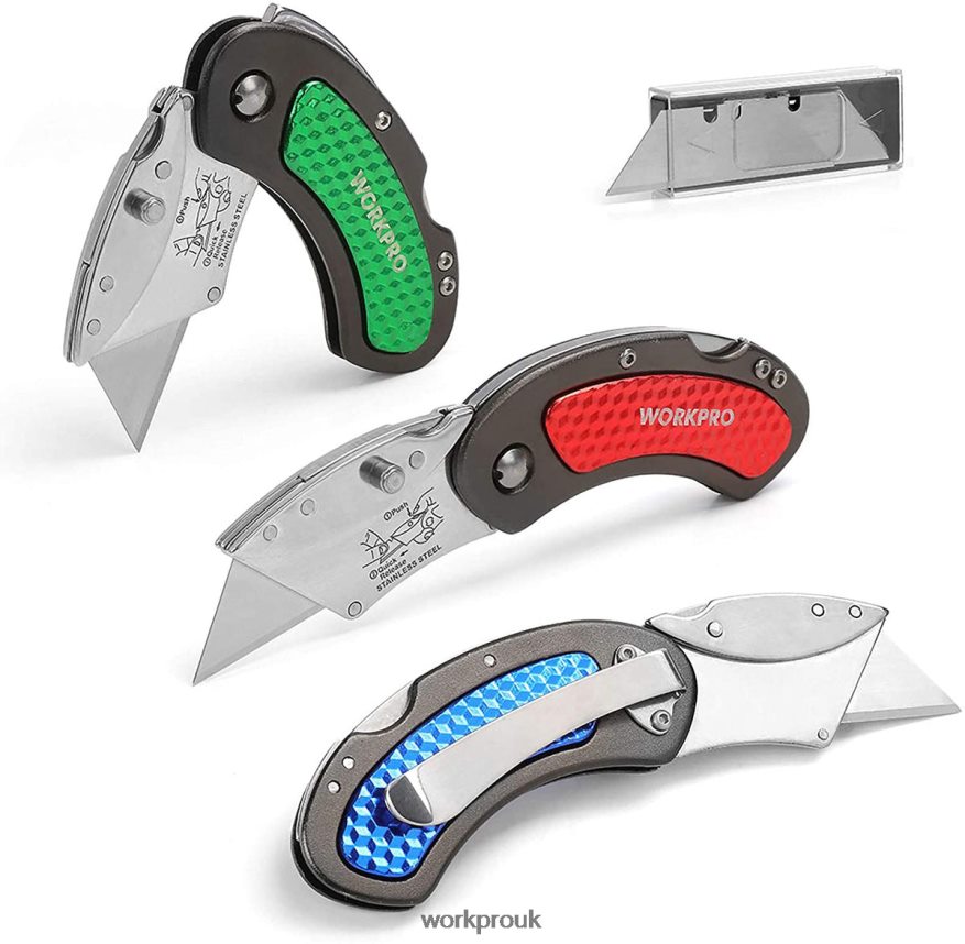 WORKPROQuick Change Blade Folding Utility Knife Set X662Z42 Tool