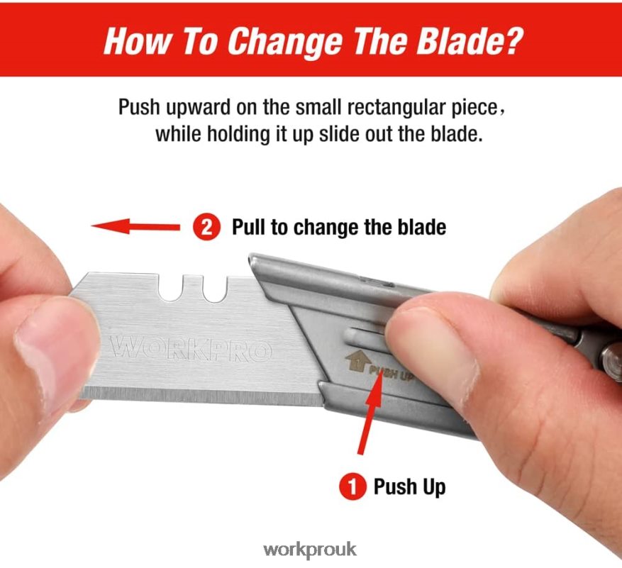 WORKPROQuick Change Folding Pocket Utility Knife Mini Stainless Steel Folding Knife with Belt Clip X662Z47 Tool