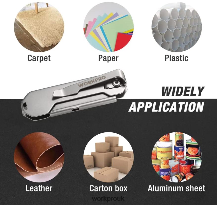WORKPROQuick Change Folding Pocket Utility Knife Mini Stainless Steel Folding Knife with Belt Clip X662Z47 Tool