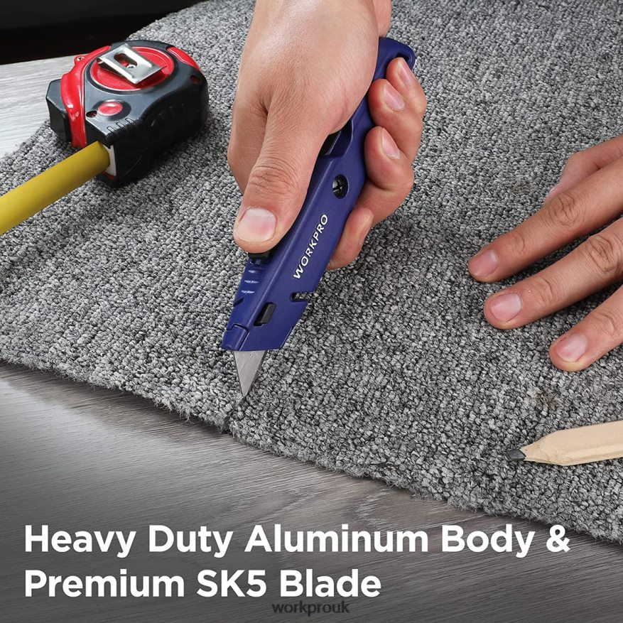 WORKPRORetractable Utility Knife with Extra Blade Storage, 2 Pack Quick-Change Box Cutters X662Z56 Tool