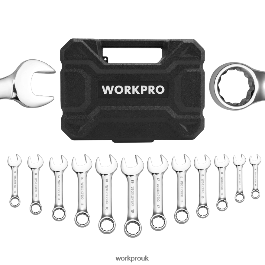 WORKPRO12 Pcs Stubby Combination Wrench Set X662Z97 Tool
