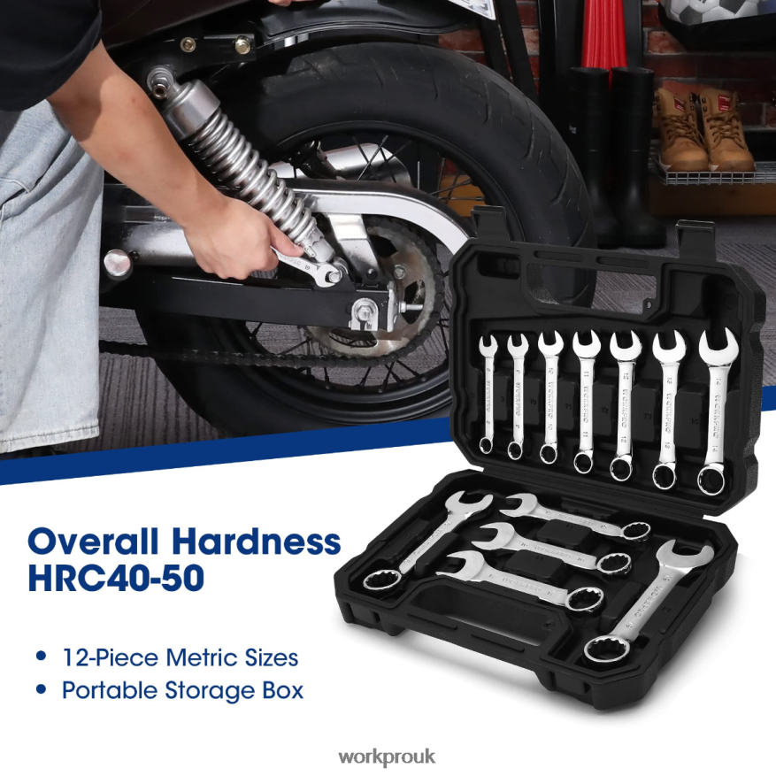 WORKPRO12 Pcs Stubby Combination Wrench Set X662Z97 Tool