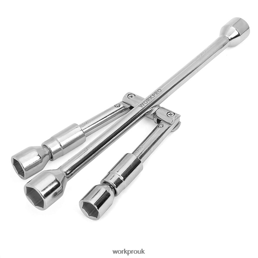 WORKPRO14-Inch Universal Folding Lug 4-Way Cross Wrench X662Z90 Tool