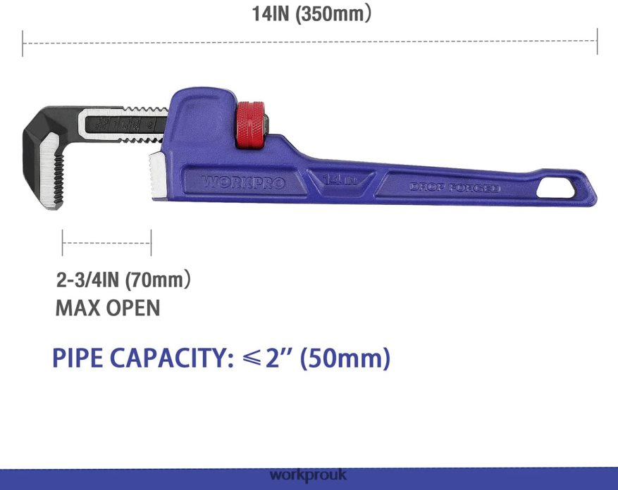 WORKPRO14-inch Heavy Duty Straight Plumbing Wrench X662Z89 Tool