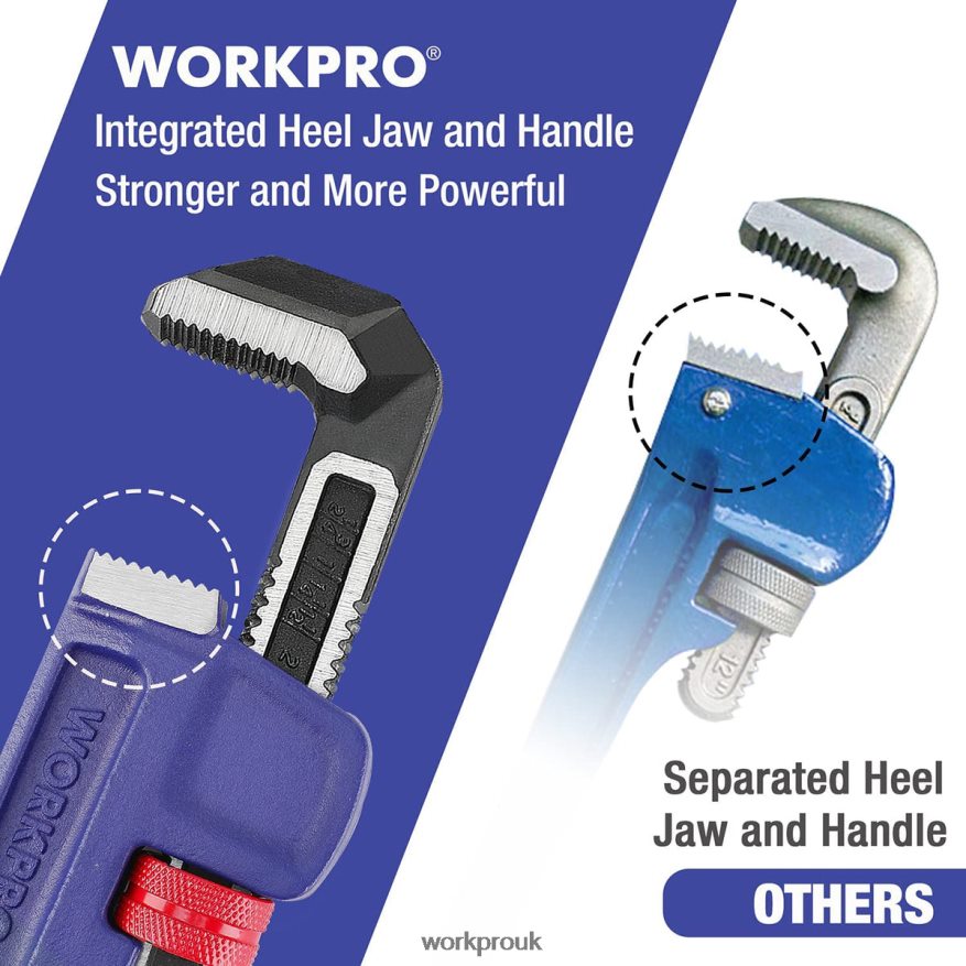 WORKPRO14-inch Heavy Duty Straight Plumbing Wrench X662Z89 Tool