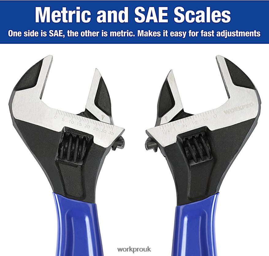 WORKPRO2 Pcs Adjustable Wrench Set for Home GarageWorkshop and DIY X662Z87 Tool