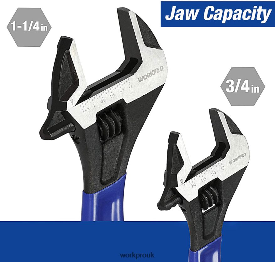 WORKPRO2 Pcs Adjustable Wrench Set for Home GarageWorkshop and DIY X662Z87 Tool