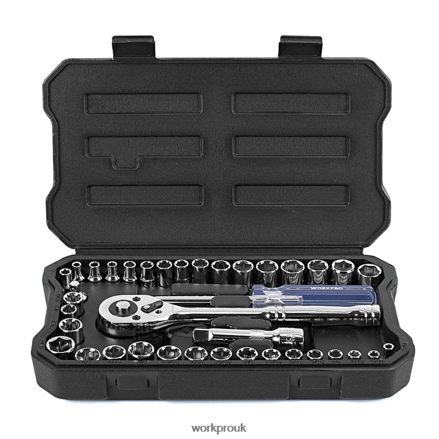 WORKPRO39 Pcs Drive Socket Wrench Set, 1/4-Inch & 3/8-Inch Small Sockets Set X662Z140 Tool