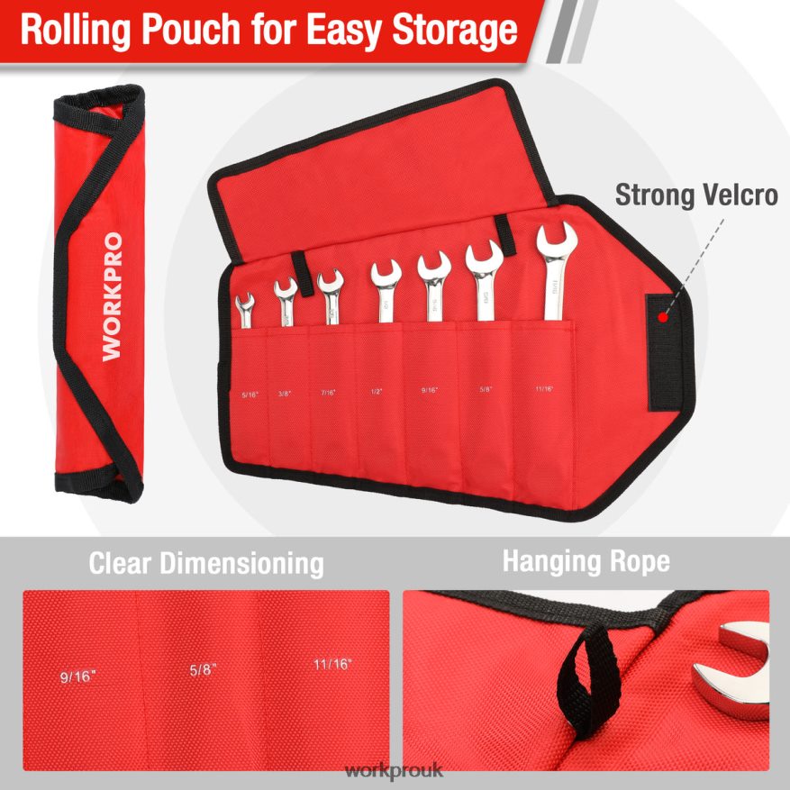 WORKPRO7-Piece Ratcheting Combination Wrench Set X662Z85 Tool