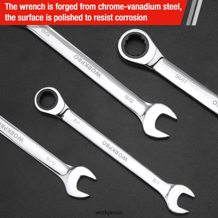 WORKPRO7-Piece Ratcheting Combination Wrench Set X662Z85 Tool