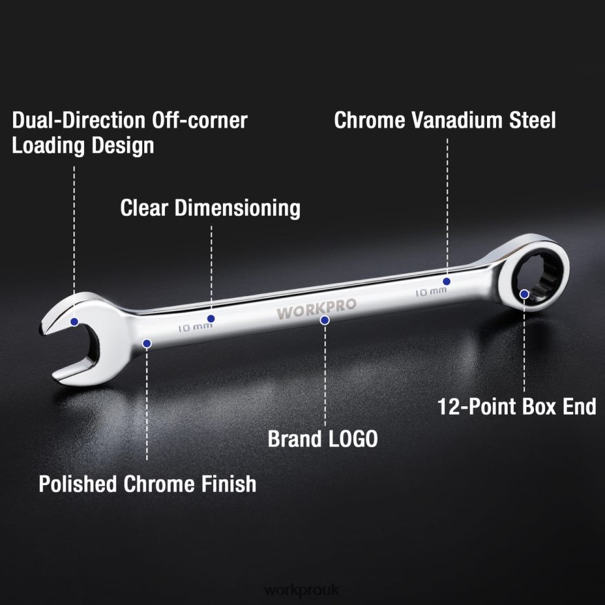 WORKPRO7-Piece Ratcheting Combination Wrench Set X662Z85 Tool