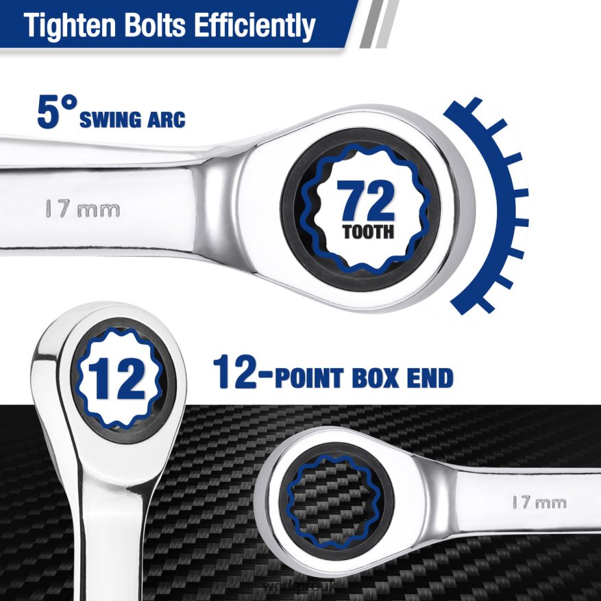 WORKPRO7-Piece Ratcheting Combination Wrench Set X662Z85 Tool