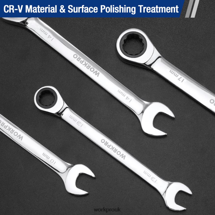 WORKPRO7-Piece Ratcheting Combination Wrench Set X662Z85 Tool