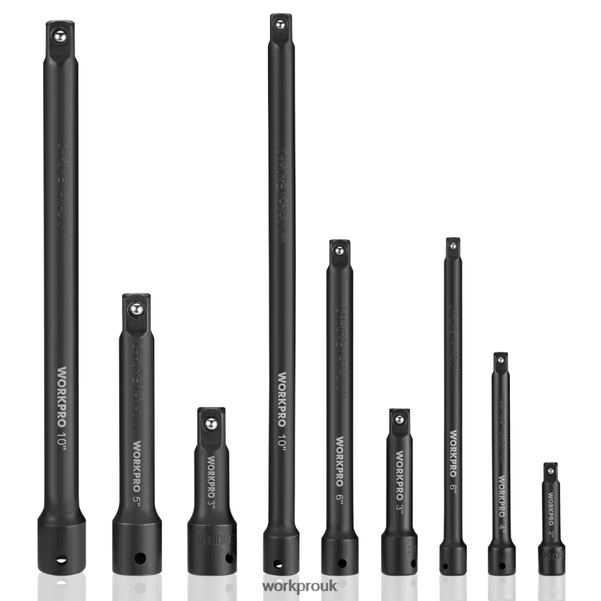 WORKPRO9 Pcs Impact Driver Extension Bar Set X662Z141 Tool
