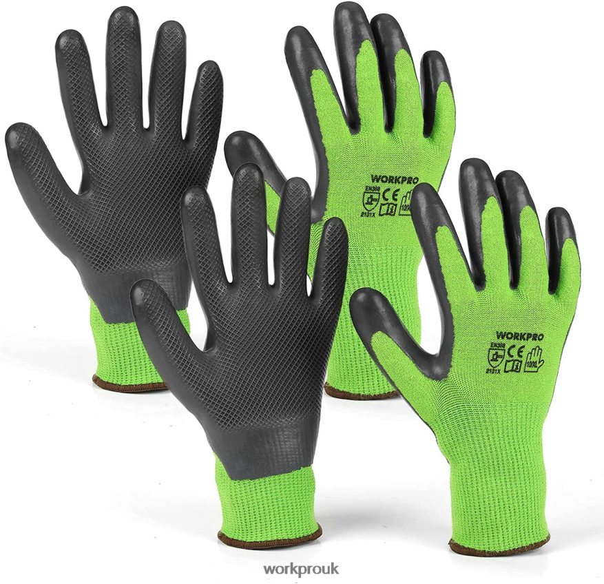 WORKPRO2 Pairs Garden Working Gloves with Eco Latex Palm Coated and Touchscreen for Weeding, Digging, Raking and Pruning X662Z273 Tool