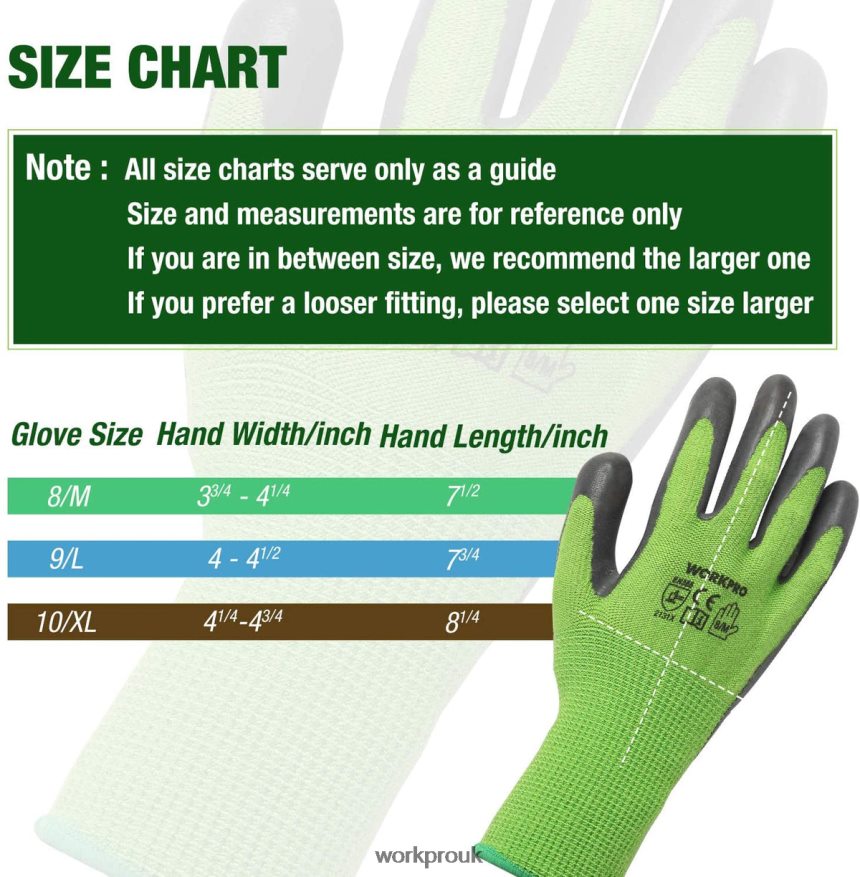 WORKPRO2 Pairs Garden Working Gloves with Eco Latex Palm Coated and Touchscreen for Weeding, Digging, Raking and Pruning X662Z273 Tool