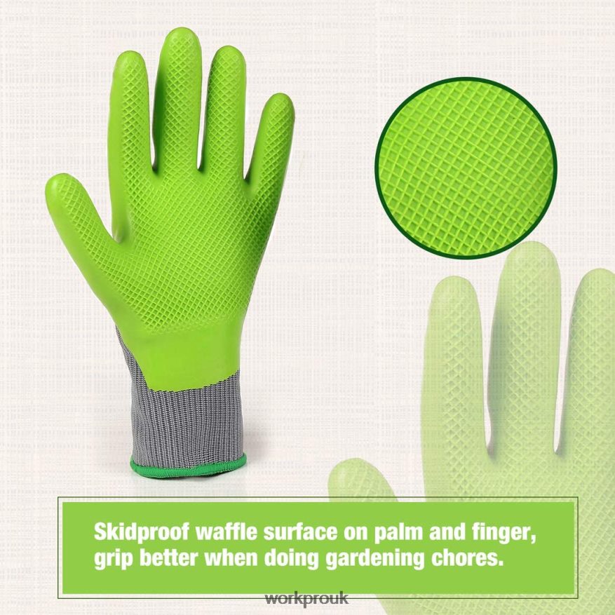 WORKPRO6 Pairs Garden Work Gloves with Eco Latex Palm Coated X662Z275 Tool