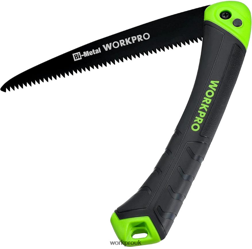 WORKPROFolding Saw Compact Hand Pruning Saw with 7 Inch Blade Push Button Lock X662Z270 Tool