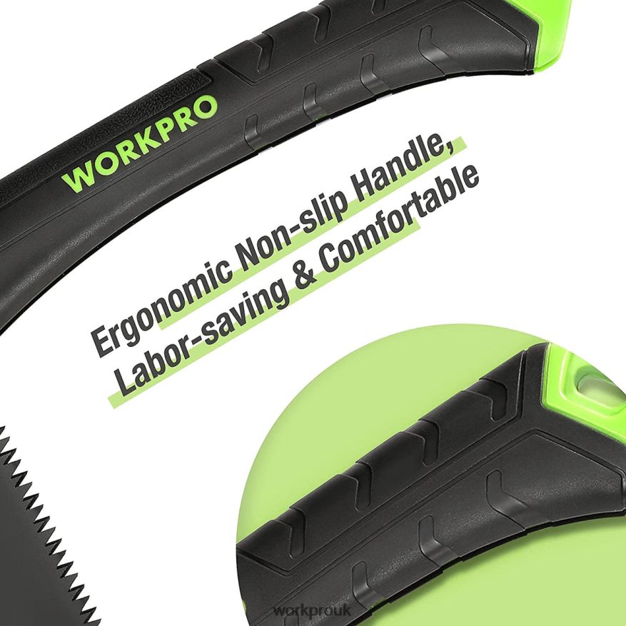 WORKPROFolding Saw Compact Hand Pruning Saw with 7 Inch Blade Push Button Lock X662Z270 Tool