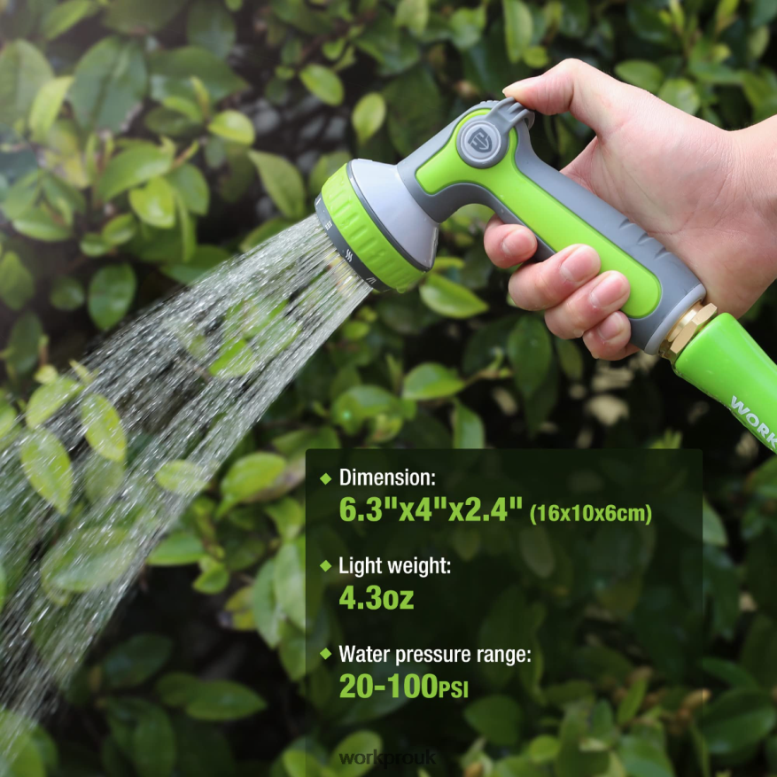WORKPROGarden Hose Nozzle Sprayer with 10 Spray Patterns X662Z278 Tool