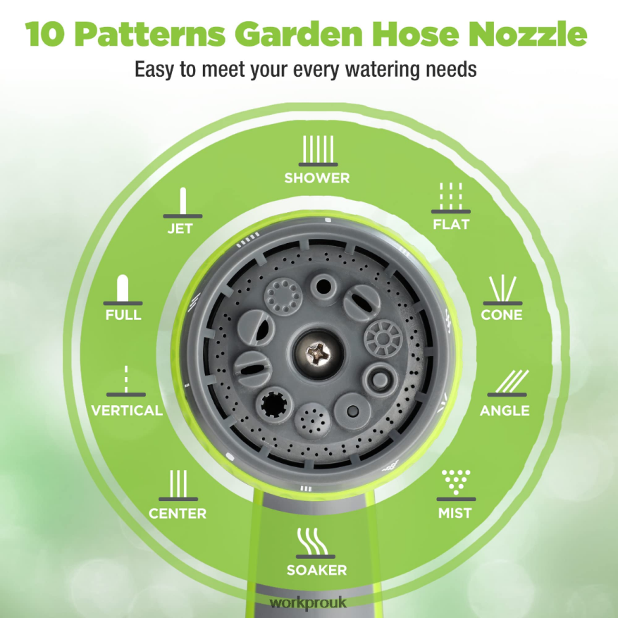 WORKPROGarden Hose Nozzle Sprayer with 10 Spray Patterns X662Z278 Tool