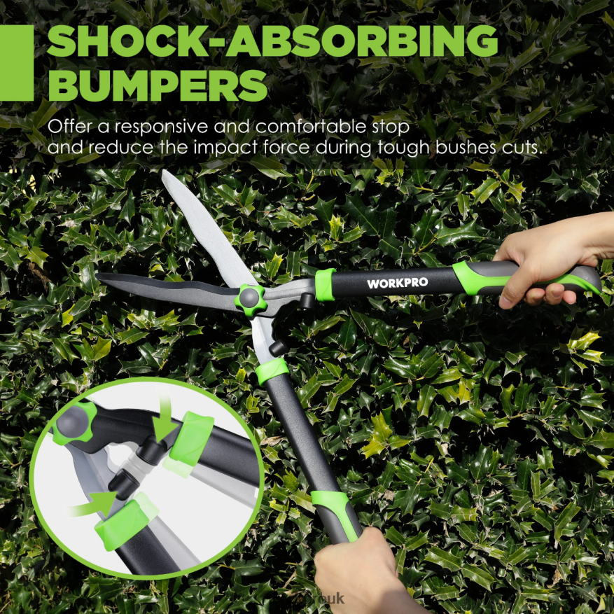 WORKPROManual Hedge Shears with Wavy Blade & Ergonomic Comfortable Handle X662Z287 Tool