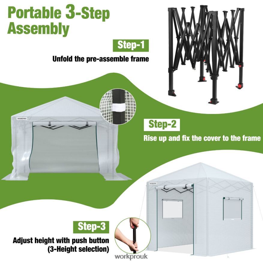 WORKPROPortable Walk-in Greenhouse X662Z279 Tool