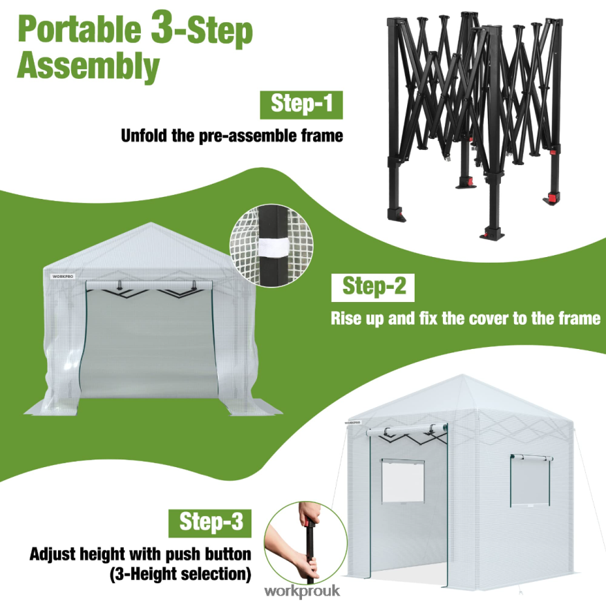 WORKPROPortable Walk-in Greenhouse X662Z289 Tool