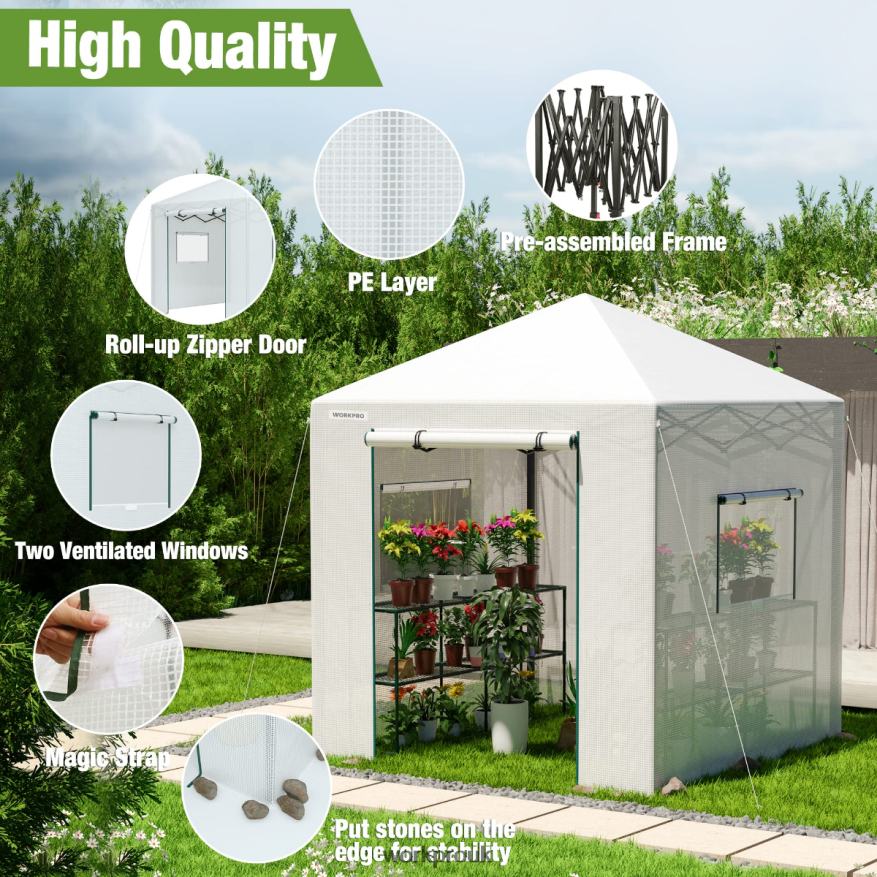 WORKPROPortable Walk-in Greenhouse X662Z289 Tool