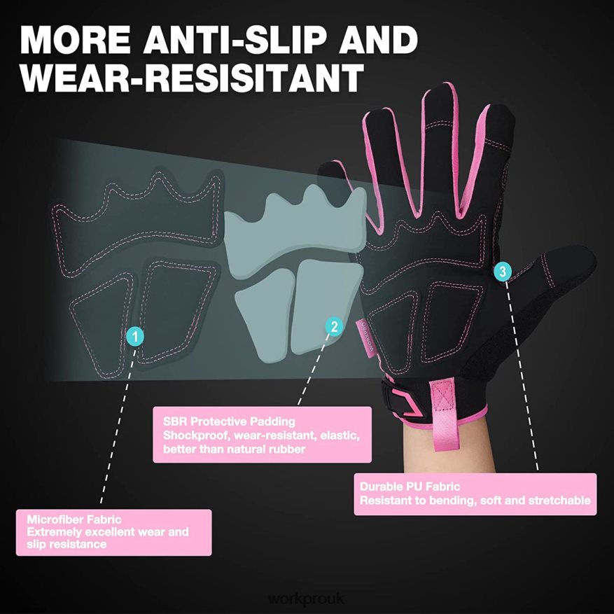 WORKPROSafety Work Gloves, Touch Screen, Terry Fabric, Non-Slip Working Gloves- M X662Z250 Tool