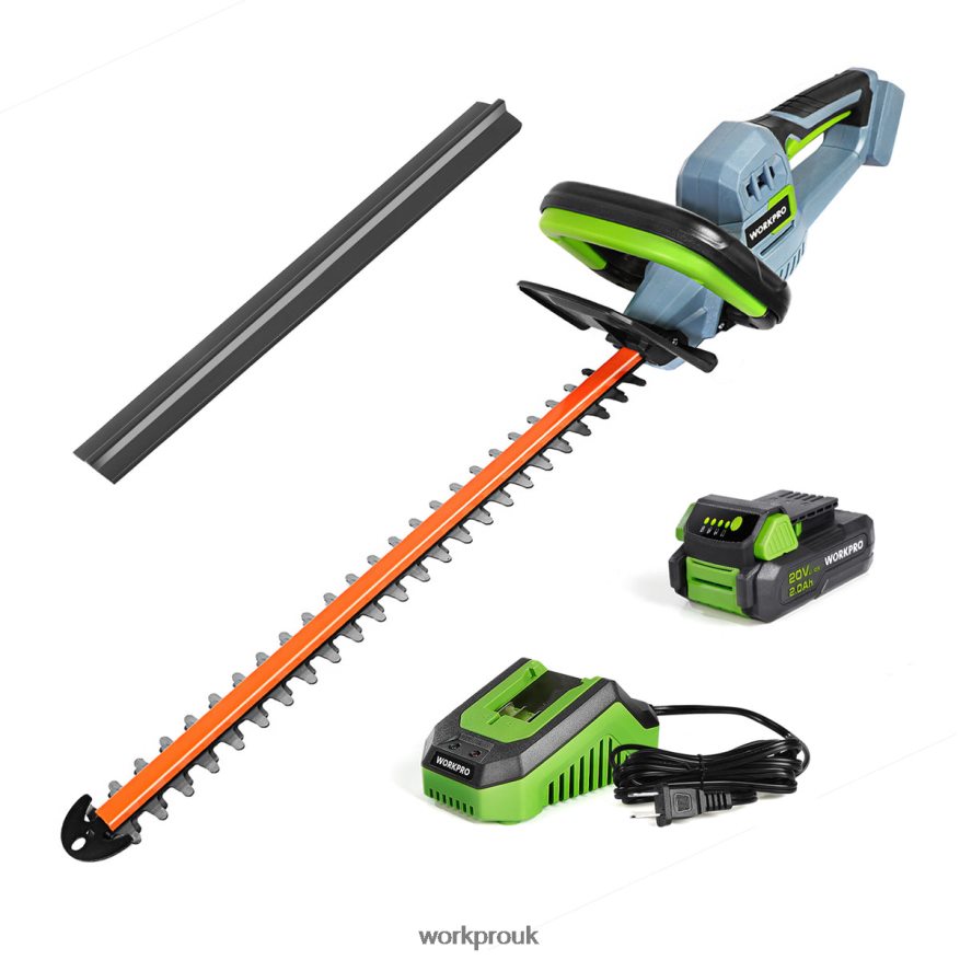 WORKPRO20V Cordless Hedge Trimmer Dual Action Blades Electric Gardening Tool 2.0Ah Battery and 1 Hour Quick Charger Included X662Z295 Tool