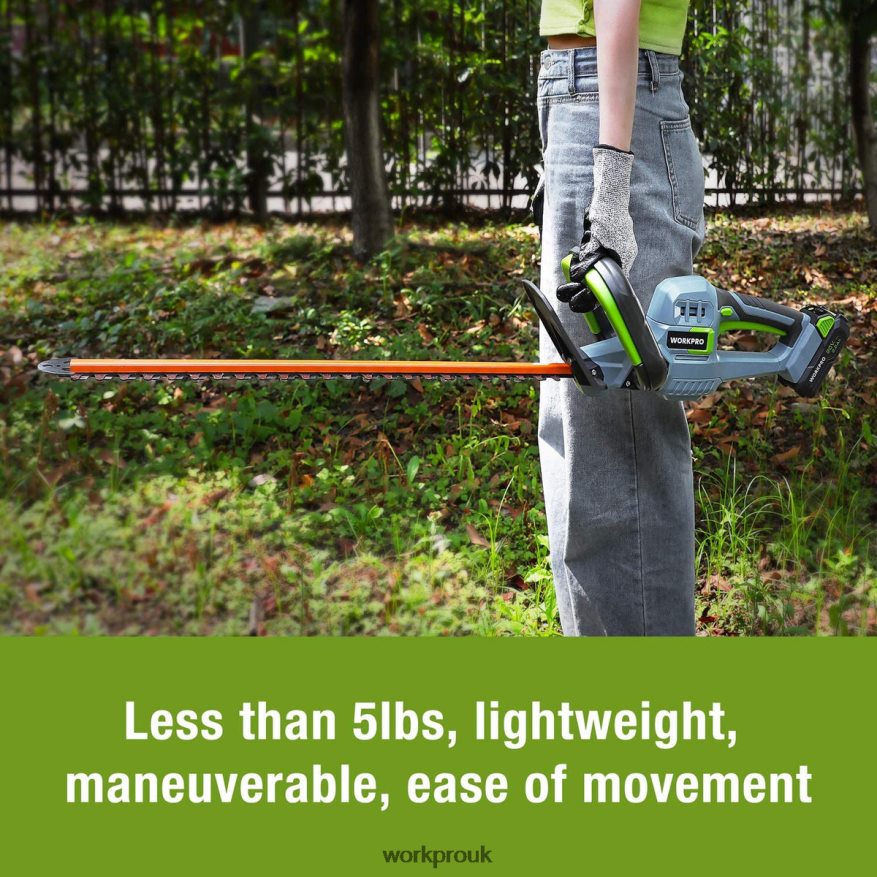 WORKPRO20V Cordless Hedge Trimmer Dual Action Blades Electric Gardening Tool 2.0Ah Battery and 1 Hour Quick Charger Included X662Z295 Tool