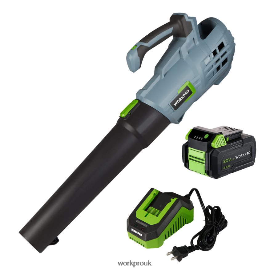 WORKPRO20V Cordless Leaf Blower with 5 Adjustable Speeds 4.0Ah Larger Capacity Battery and Quick Charger Included X662Z292 Tool