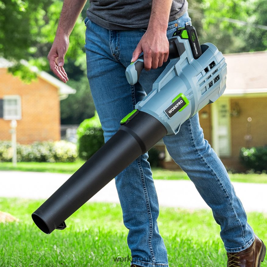 WORKPRO20V Cordless Leaf Blower with 5 Adjustable Speeds 4.0Ah Larger Capacity Battery and Quick Charger Included X662Z292 Tool