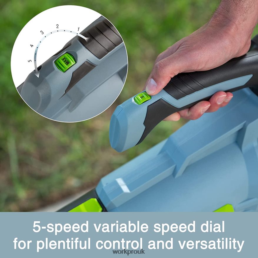 WORKPRO20V Cordless Leaf Blower with 5 Adjustable Speeds 4.0Ah Larger Capacity Battery and Quick Charger Included X662Z292 Tool