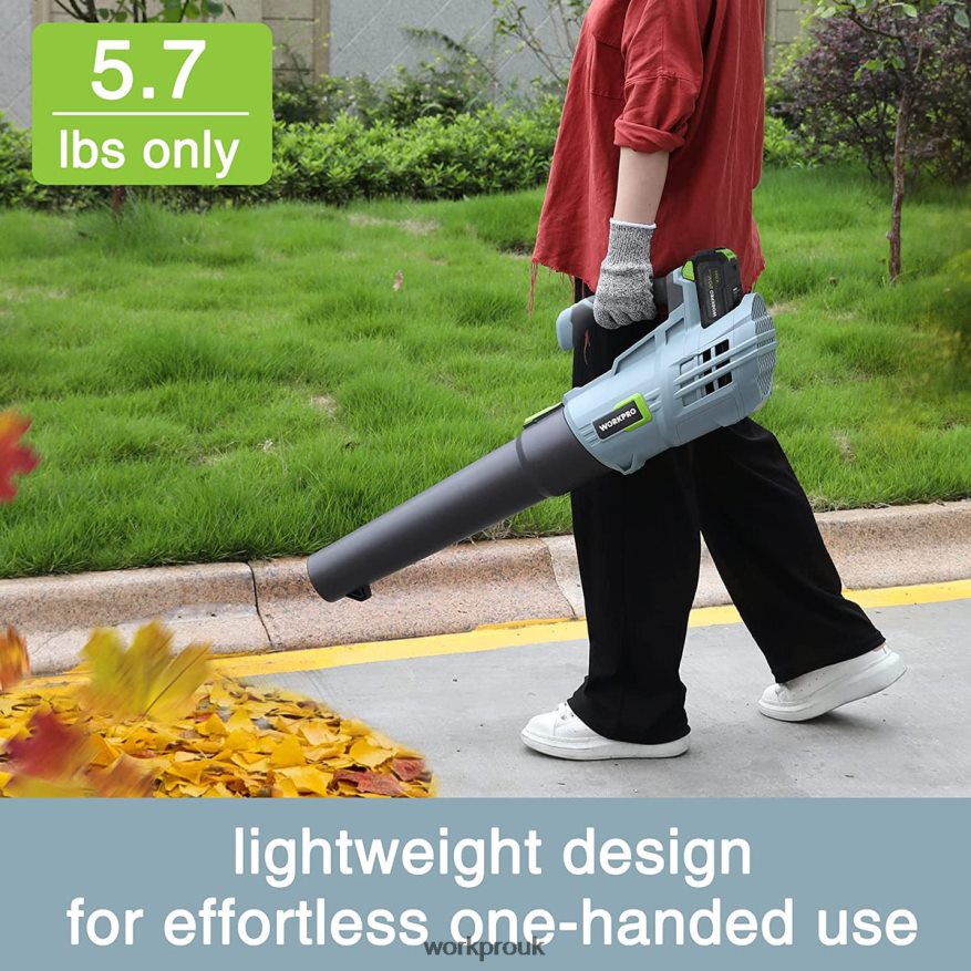 WORKPRO20V Cordless Leaf Blower with 5 Adjustable Speeds 4.0Ah Larger Capacity Battery and Quick Charger Included X662Z292 Tool