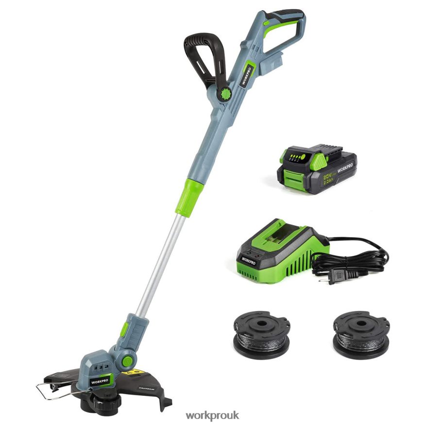 WORKPRO20V Cordless String Trimmer / Edger 12-inch with 2Ah Lithium-Ion Battery 1 Hour Quick Charger 16.4ft Trimmer Line Included X662Z293 Tool