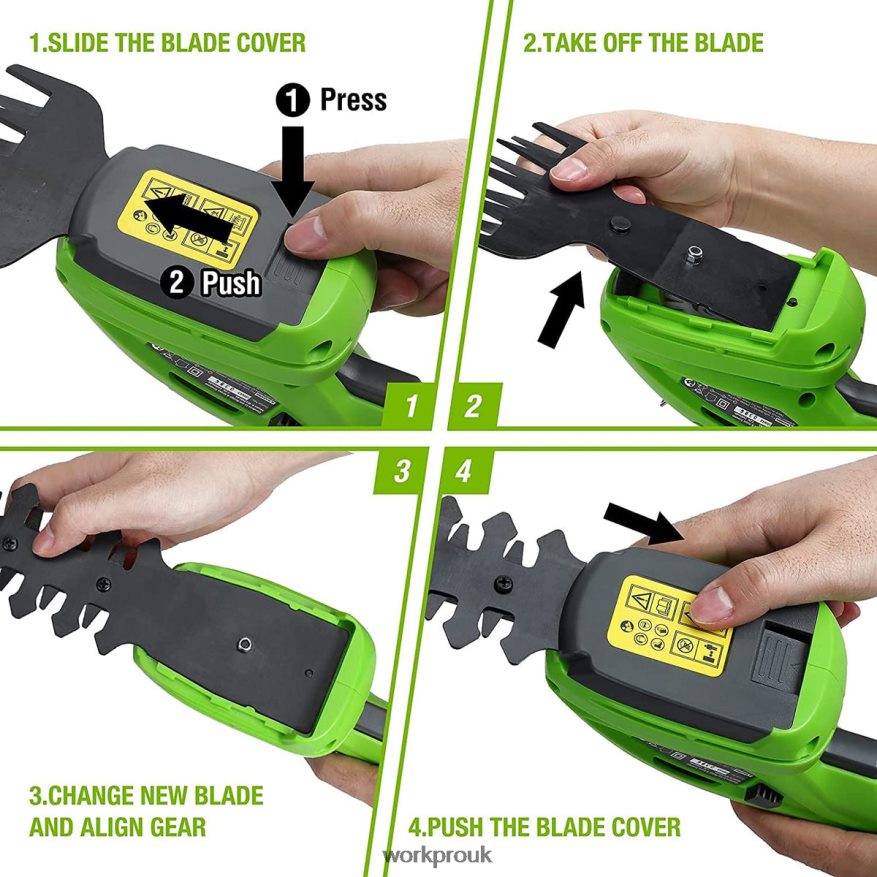 WORKPRO2 in 1 Handheld Hedge Trimmer 7.2V Electric Grass Trimmer Hedge Shears/Grass Cutter X662Z294 Tool