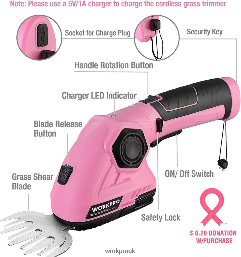 WORKPRO2 in 1 Handheld Hedge Trimmer 7.2V Electric Grass Trimmer/Hedge Shears X662Z266 Tool