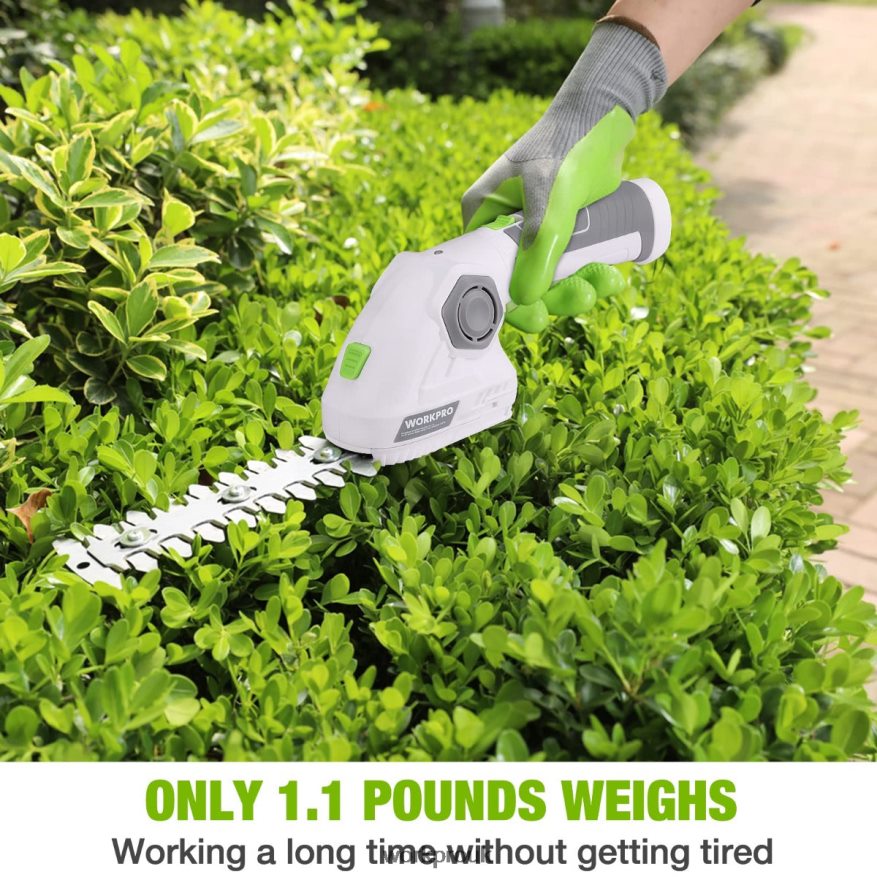 WORKPROCordless Grass Shear & Shrubbery Trimmer 2 in 1 Handheld Hedge Trimmer 7.2V Electric Grass Trimmer Hedge Shears X662Z297 Tool
