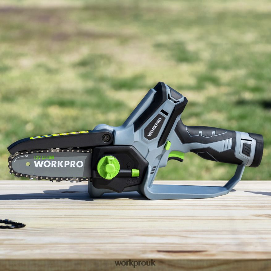 WORKPROMini Chainsaw, Cordless Electric Compact Chain Saw with 2 Batteries, Replacement Guide Bar and Chain X662Z291 Tool