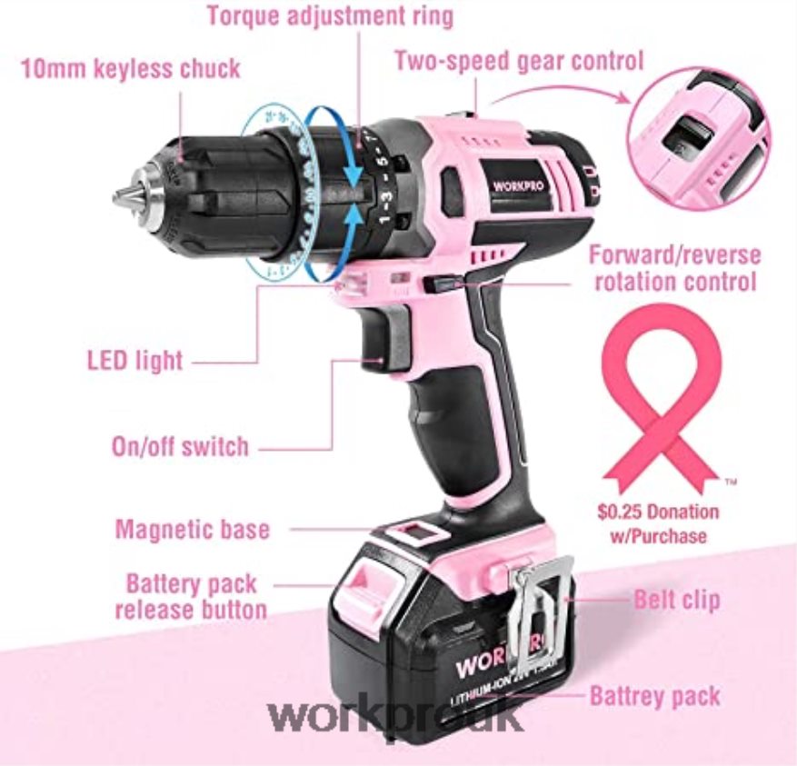 WORKPRO20V Cordless Drill Driver Set & 6-Piece Mini Pliers & 10-piece Tool Kit & Cordless Glue Gun X662Z316 Tool