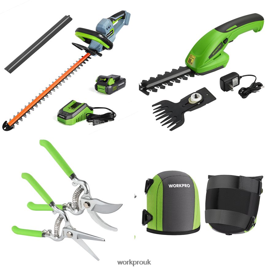 WORKPRO20V Cordless Hedge Trimmer & 2 in 1 Handheld Hedge Trimmer & 2-Piece Pruning Shears & Garden Knee Pads X662Z320 Tool