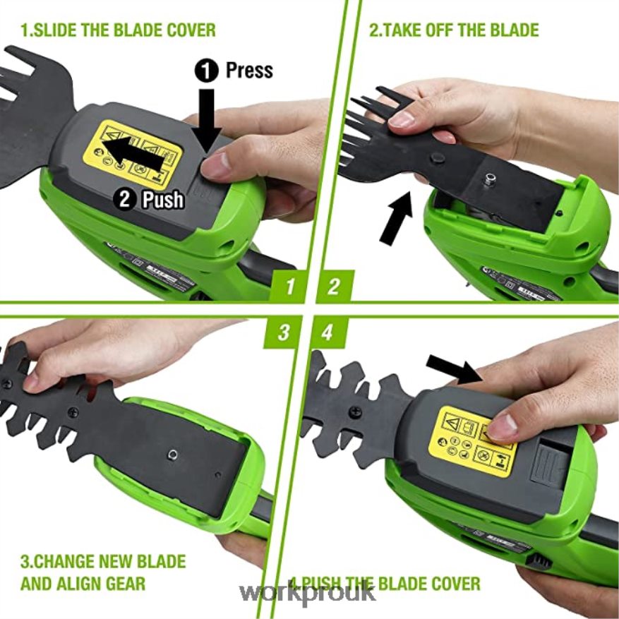 WORKPRO20V Cordless Hedge Trimmer & 2 in 1 Handheld Hedge Trimmer & 2-Piece Pruning Shears & Garden Knee Pads X662Z320 Tool