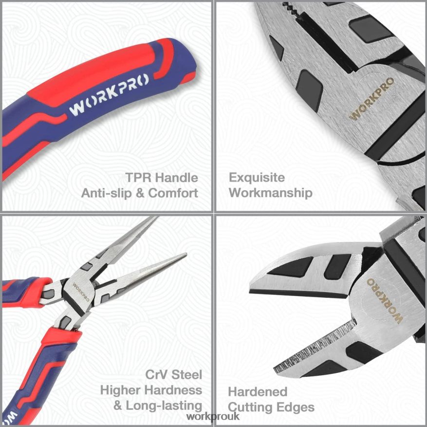 WORKPRO20V Cordless Impact Wrench & 5 Pcs Pliers Set & 16 Pcs Magnetic Screwdriver Set & 3 Pcs Adjustable Wrench Set X662Z319 Tool